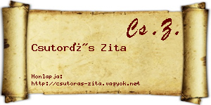 Csutorás Zita névjegykártya