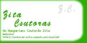 zita csutoras business card
